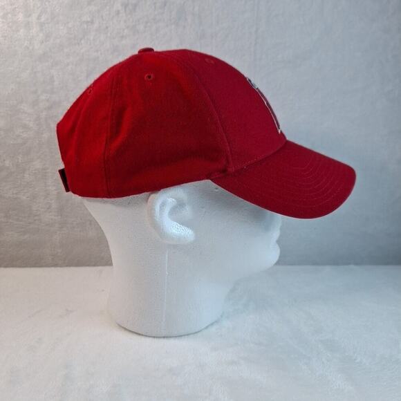 Los Angeles Angels Hook And Loop Strapback Dad Hat Cap Outdoor Cap Red - Picture 6 of 7